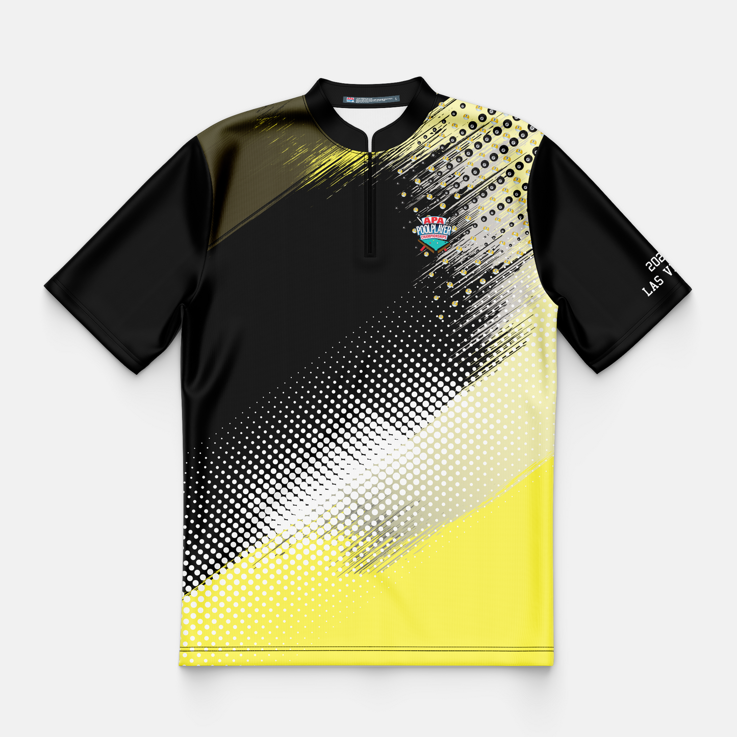 2024 Vegas Men's Black/Yellow Billiard Jersey