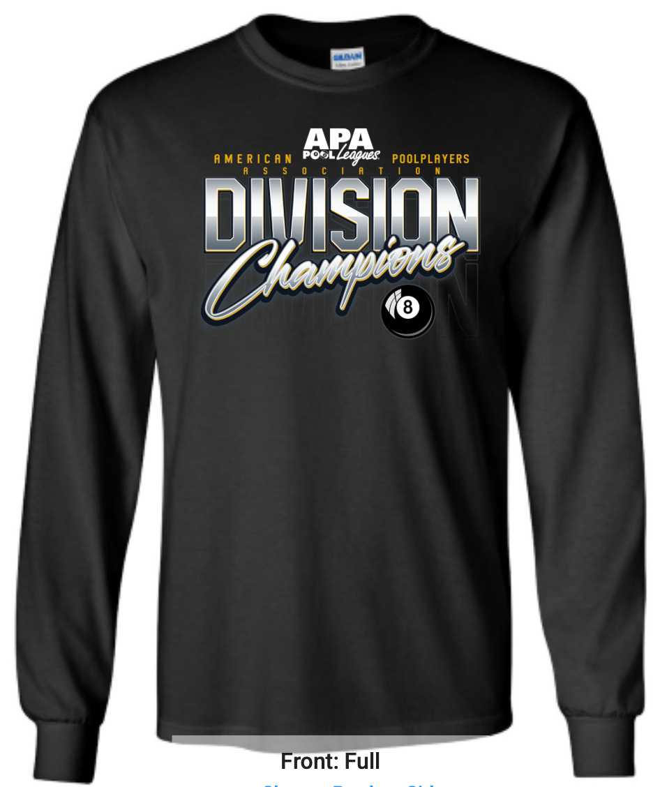Long Sleeve 8 Ball Men's Division Champion