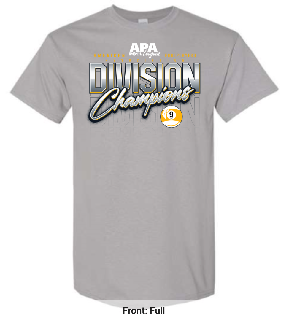 9 Ball Men's Division Champion T-Shirt
