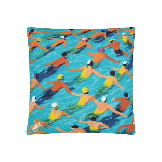 Woven Texture Square Cushion Case 20” x 20”-Linen- Swim