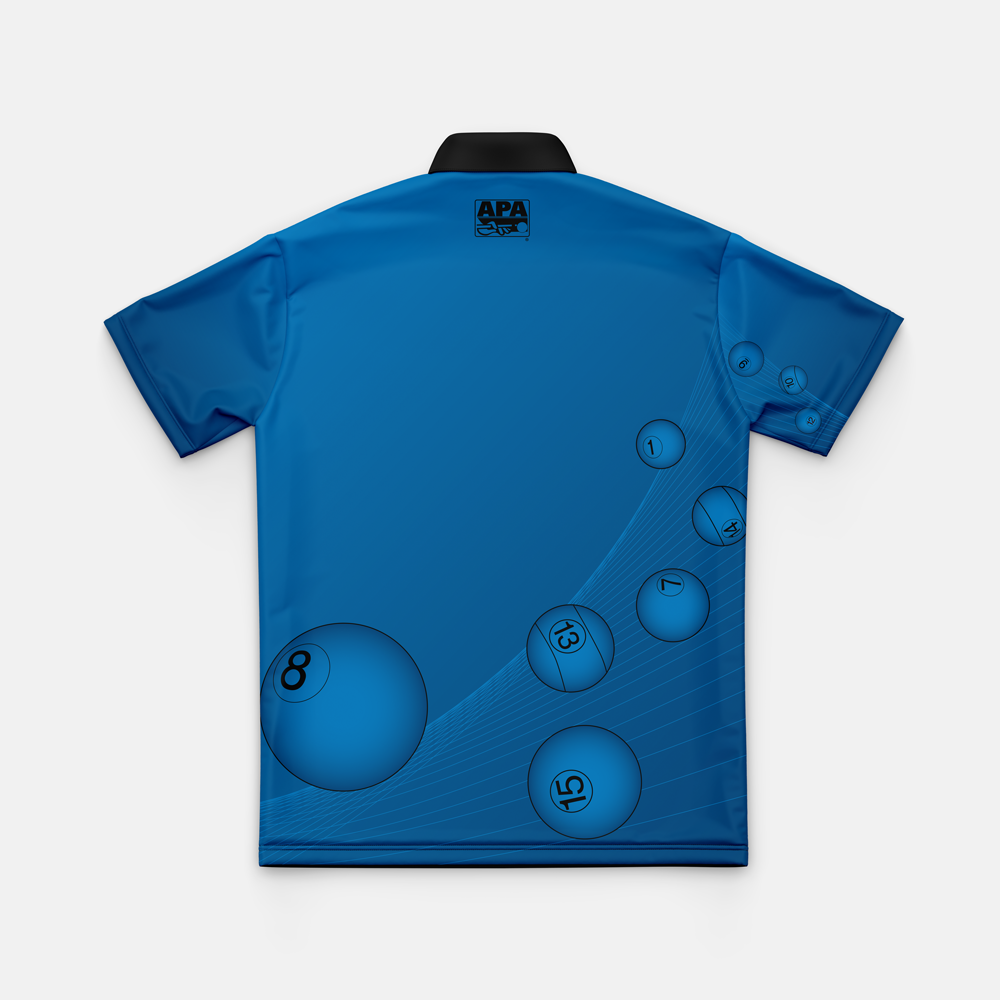 APA Pool Ball Mens Full Button Crew
