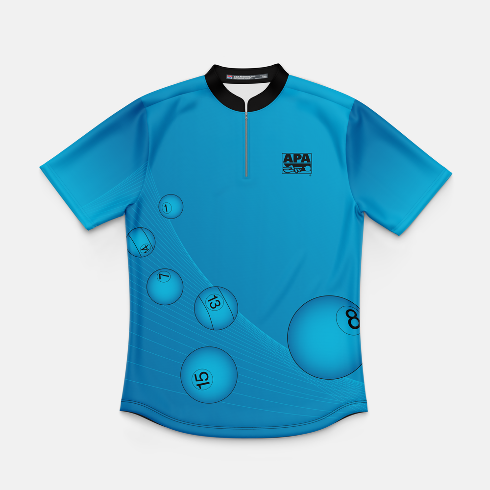 APA Pool Ball Womens Quarter Zip Stand Up Collar