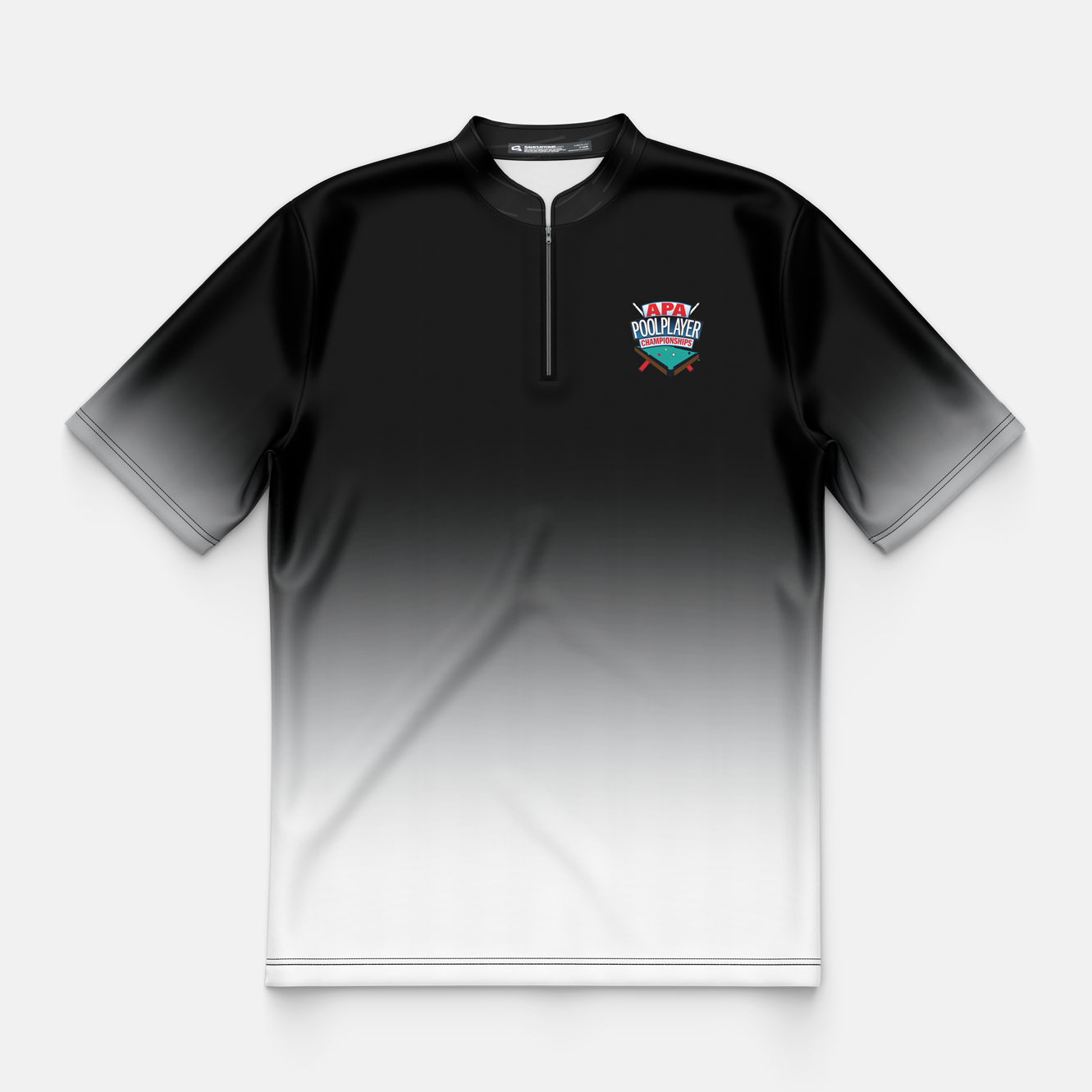 APA Mens Mock Collar Front Fade