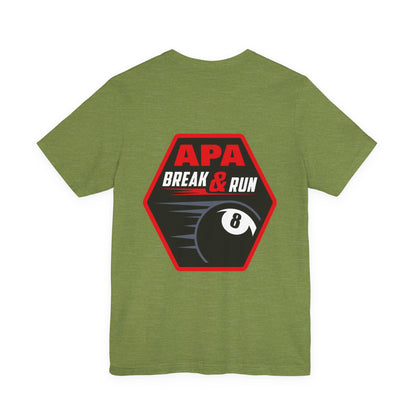 APA Break & Run Billiards 8-Ball Graphic T-Shirt