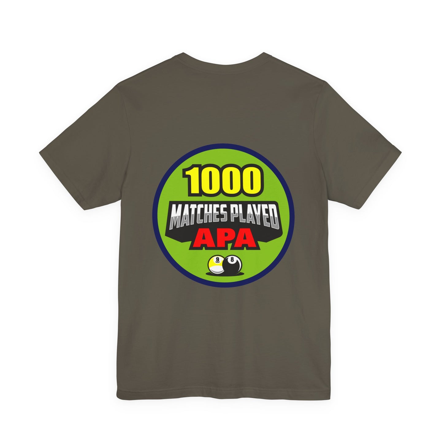 1000 Matches Played APA Billiards Pool Player Achievement Design