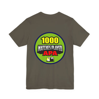 1000 Matches Played APA Billiards Pool Player Achievement Design