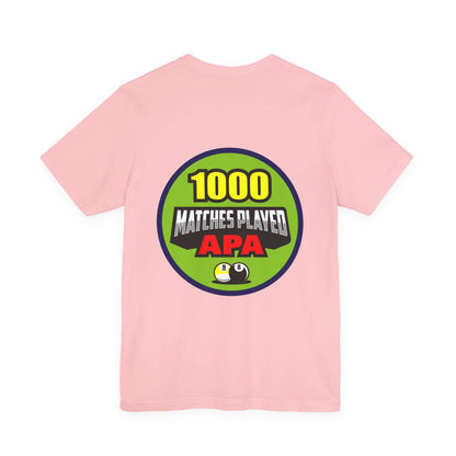 1000 Matches Played APA Billiards Pool Player Achievement Design