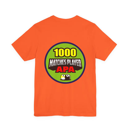 1000 Matches Played APA Billiards Pool Player Achievement Design