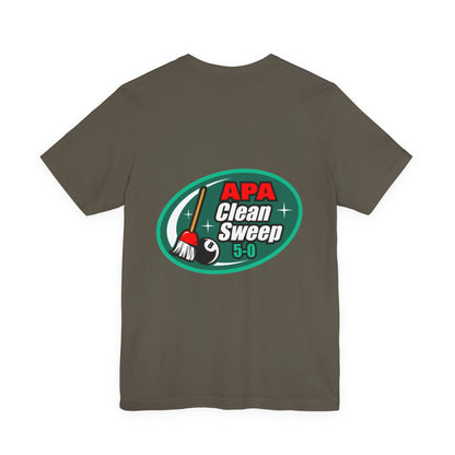 Billiards Pool Clean Sweep 5-0 Eight Ball Broom Graphic T-Shirt