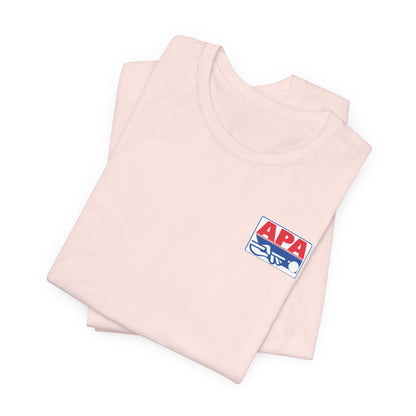 APA Division Rep Billiards Pool Player Graphic Tee with 8 Ball and 9 Ball Design