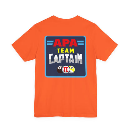 APA Team Captain T-Shirt — Pool Billiards League Shirt