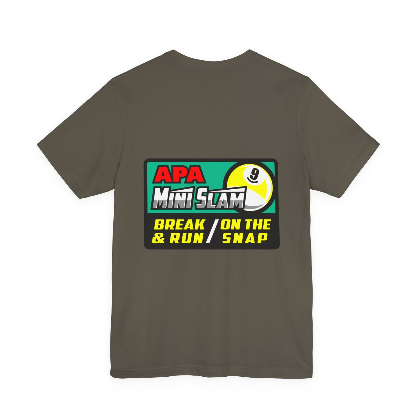 Billiards 9 Ball Pool Player Mini Slam T-shirt Break Run Snap
