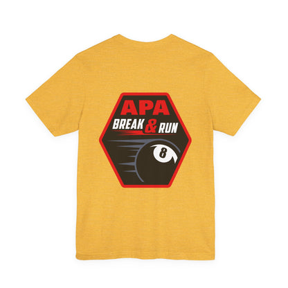 APA Break & Run Billiards 8-Ball Graphic T-Shirt