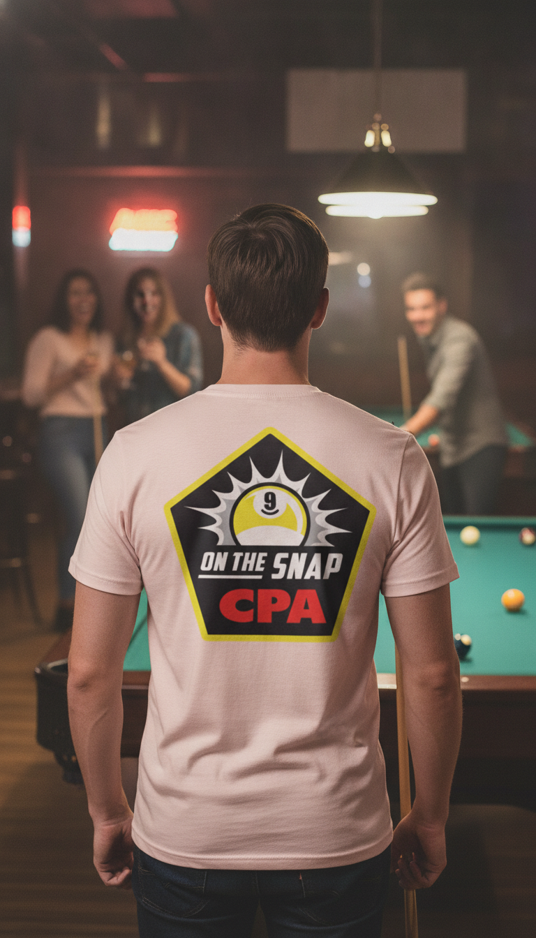 On The Snap CPA 9 Ball Billiards Enthusiast T-Shirt