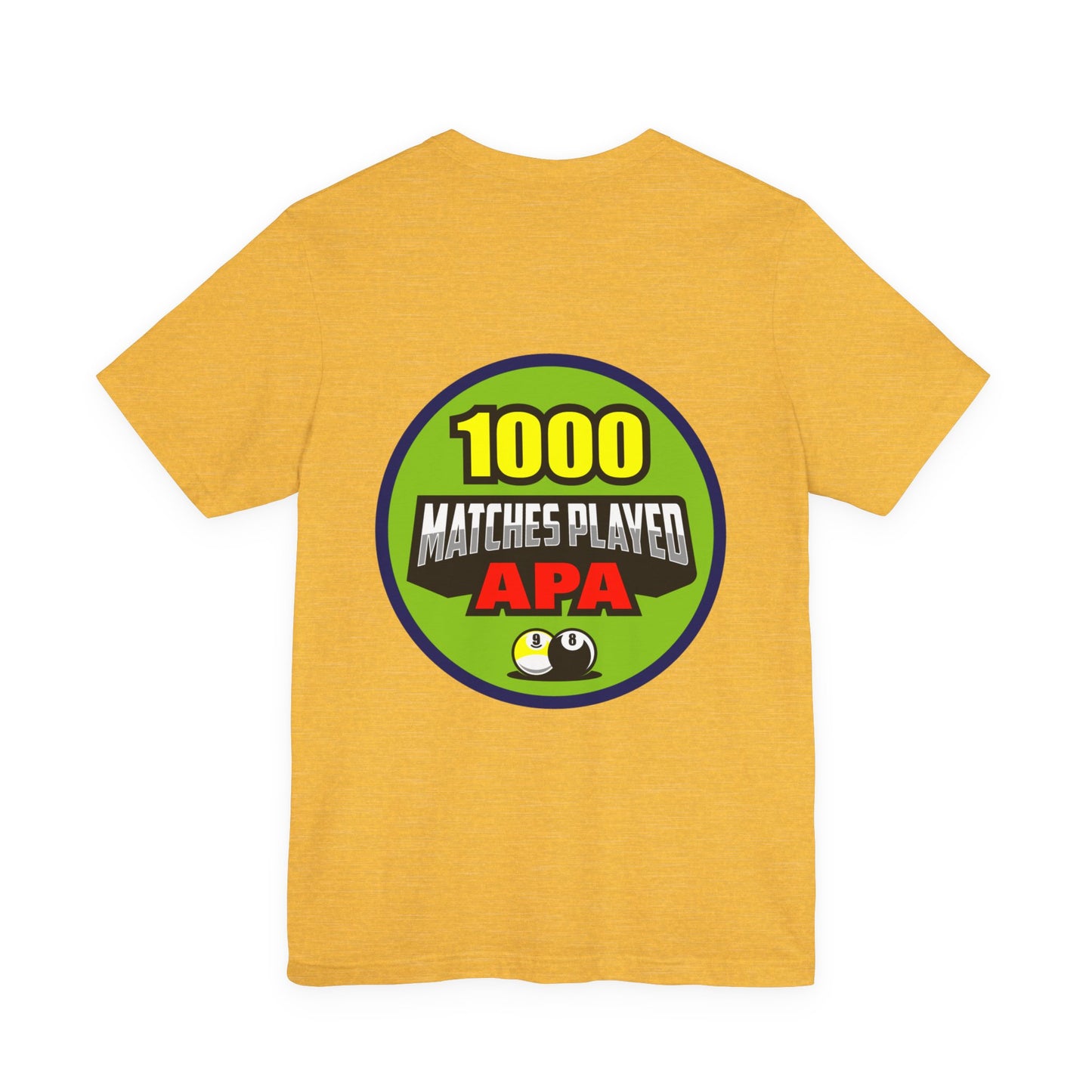 1000 Matches Played APA Billiards Pool Player Achievement Design