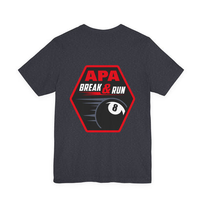 APA Break & Run Billiards 8-Ball Graphic T-Shirt