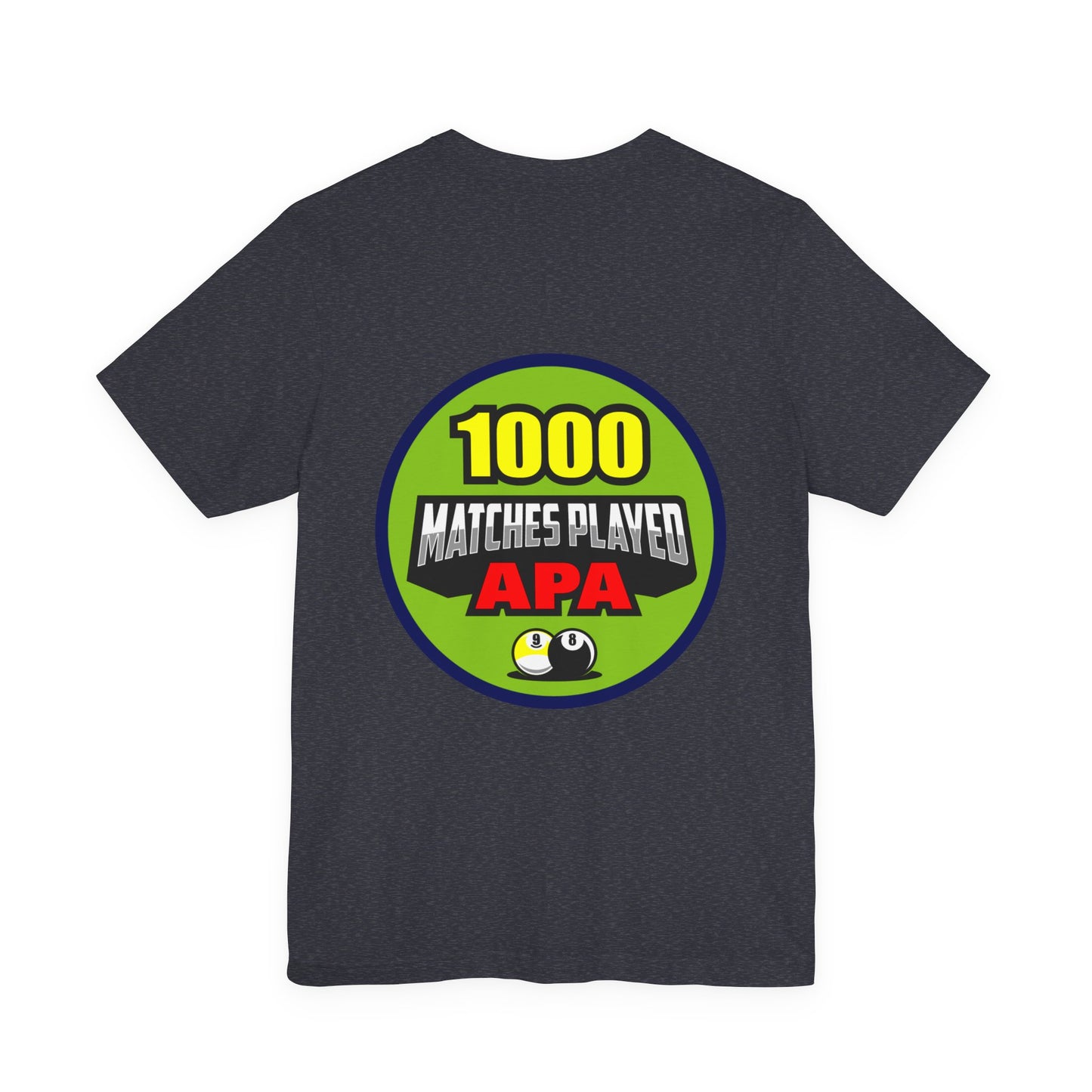 1000 Matches Played APA Billiards Pool Player Achievement Design