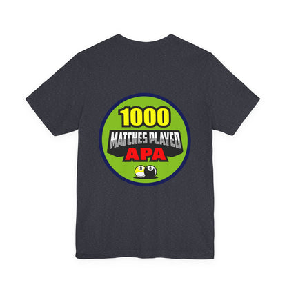 1000 Matches Played APA Billiards Pool Player Achievement Design