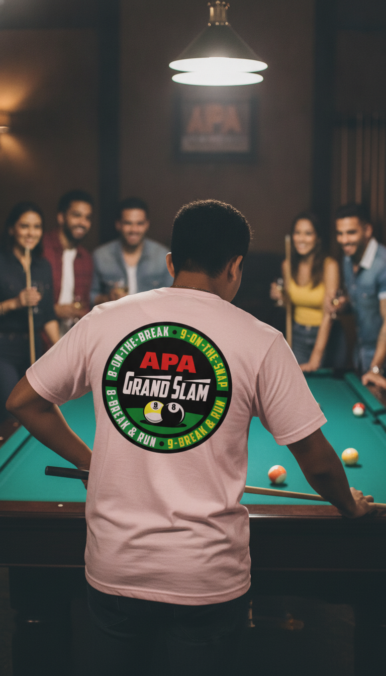 Pool Grand Slam 8-Ball 9-Ball Billiards T-Shirt