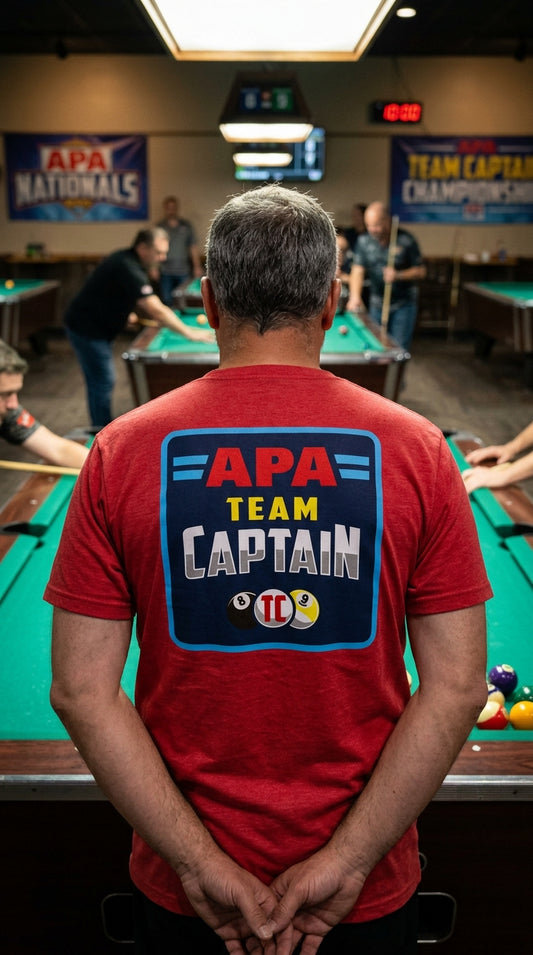 APA Team Captain T-Shirt — Pool Billiards League Shirt