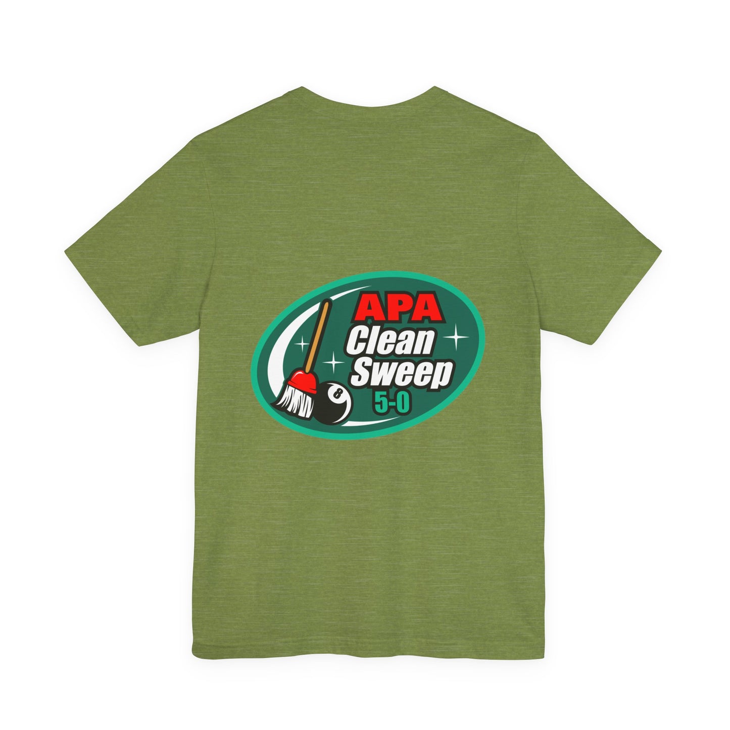 Billiards Pool Clean Sweep 5-0 Eight Ball Broom Graphic T-Shirt