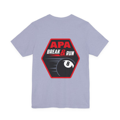 APA Break & Run Billiards 8-Ball Graphic T-Shirt