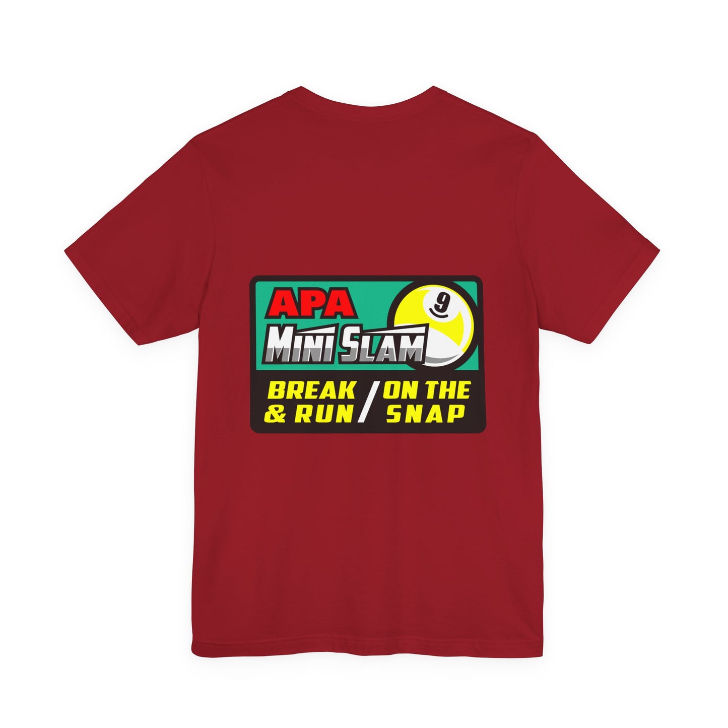 Billiards 9 Ball Pool Player Mini Slam T-shirt Break Run Snap
