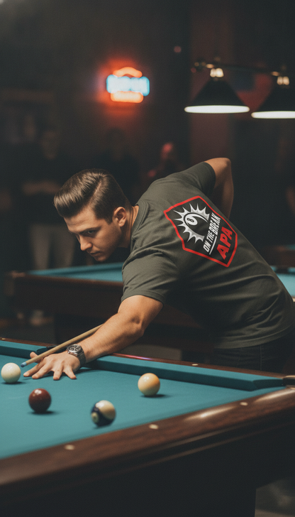 8-Ball Pool Break Graphic Tee | Billiards Enthusiast T-Shirt