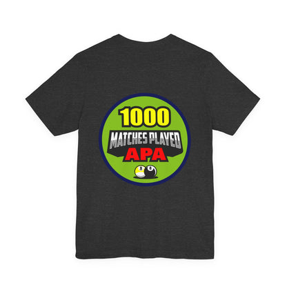 1000 Matches Played APA Billiards Pool Player Achievement Design