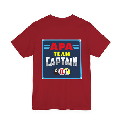APA Team Captain Billiards Pool Player Graphic T-Shirt