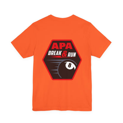 APA Break & Run Billiards 8-Ball Graphic T-Shirt