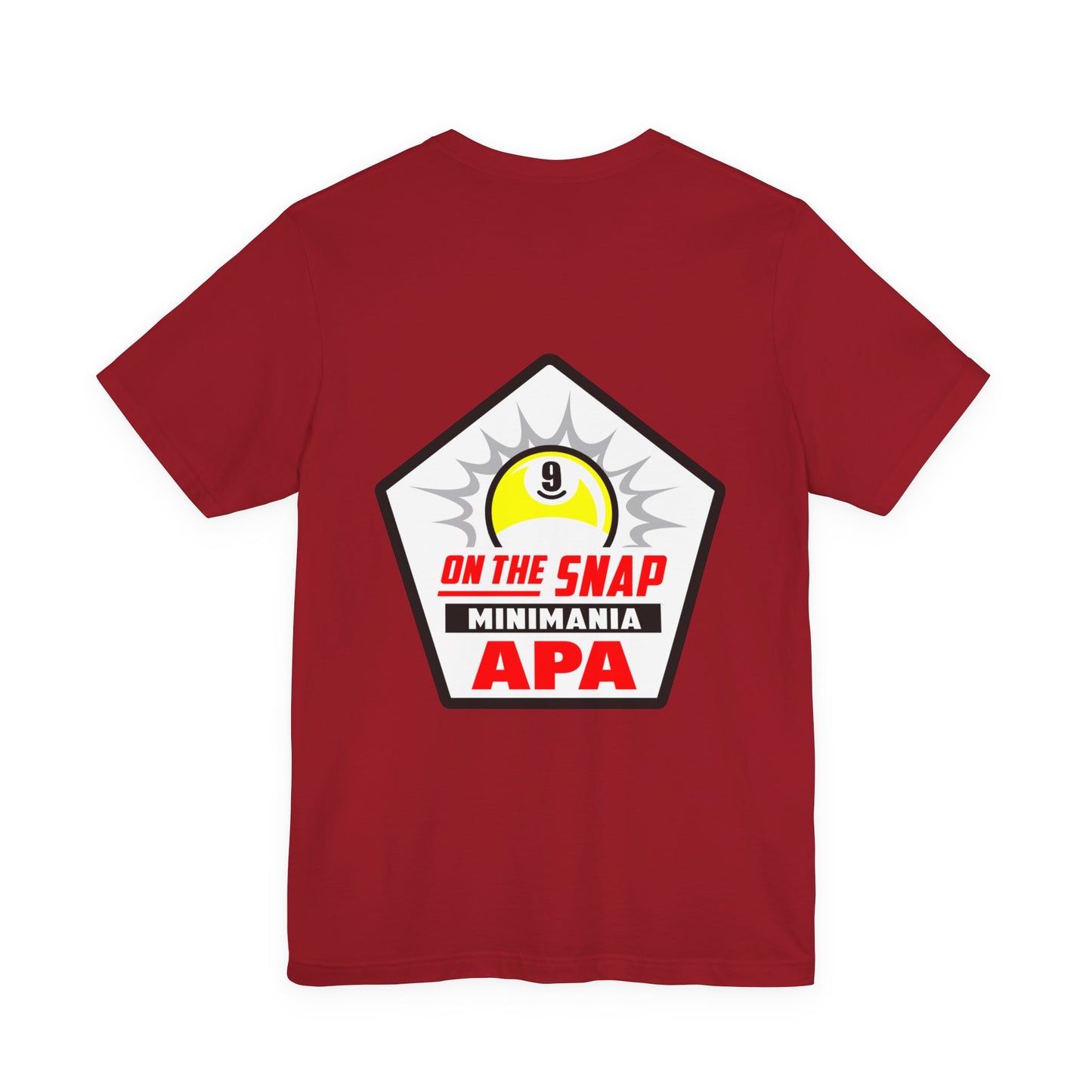 On The Snap 9-Ball Billiards APA Minimania Graphic T-Shirt