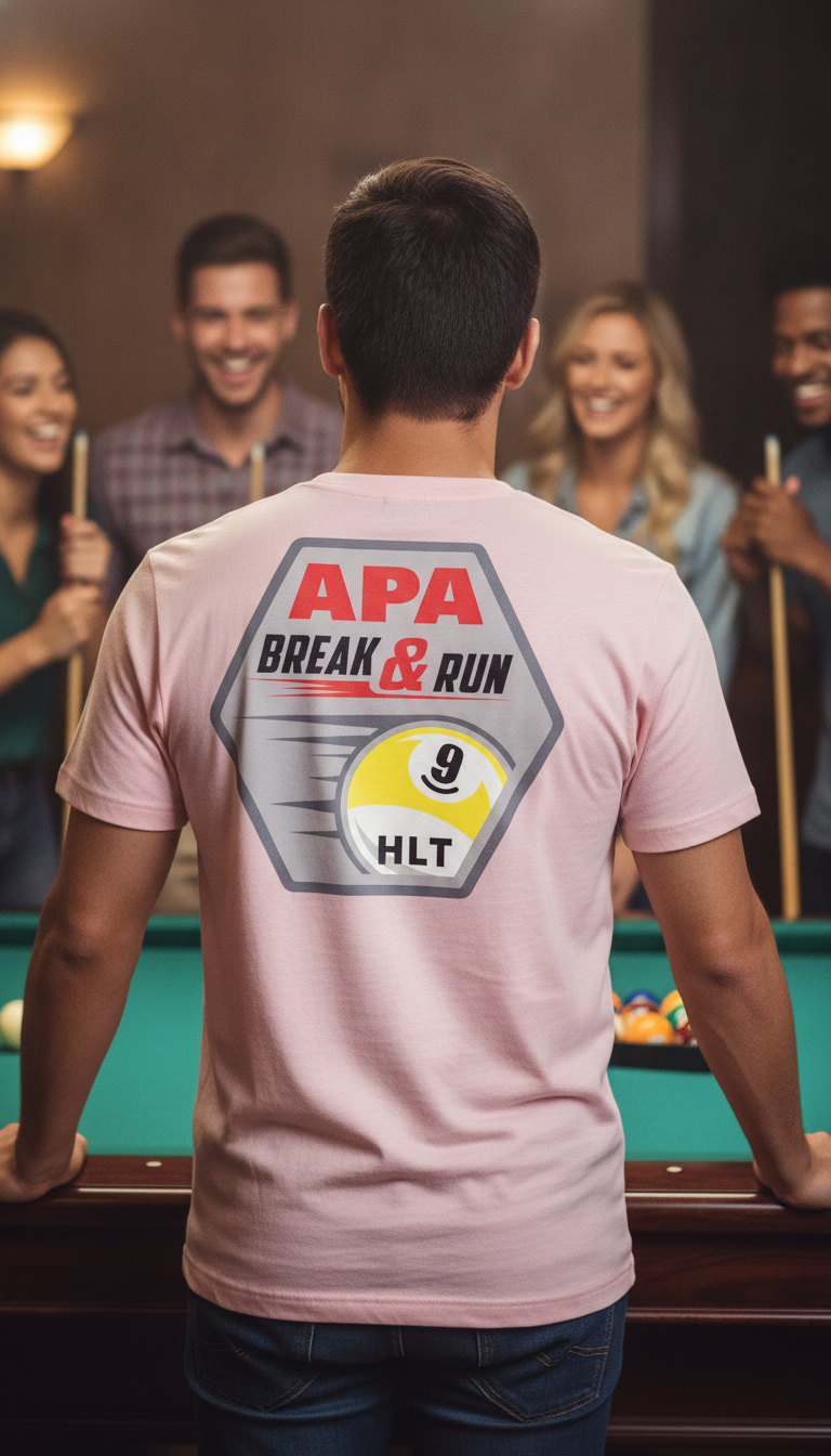 APA Break & Run 9 Ball Billiards Graphic T-Shirt