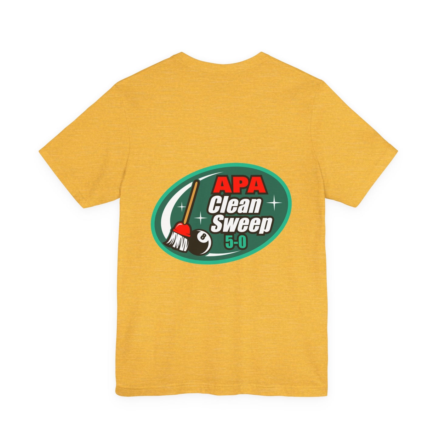 Billiards Pool Clean Sweep 5-0 Eight Ball Broom Graphic T-Shirt