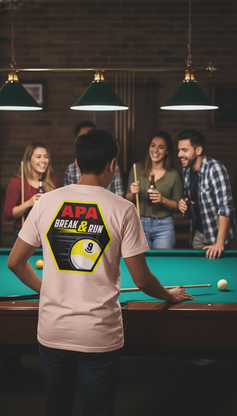Billiard 9-Ball Break & Run Graphic T-Shirt