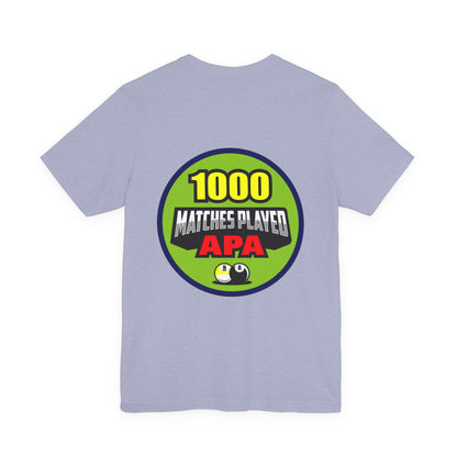 1000 Matches Played APA Billiards Pool Player Achievement Design
