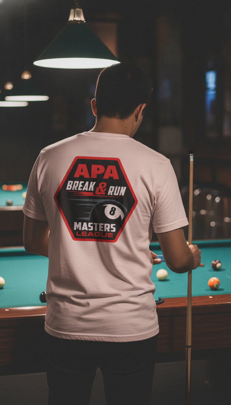 APA Break & Run Masters League 8-Ball Graphic T-Shirt