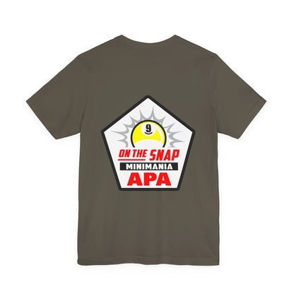 On The Snap 9-Ball Billiards APA Minimania Graphic T-Shirt