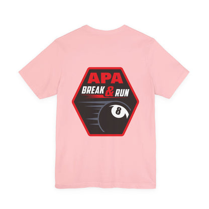 APA Break & Run Billiards 8-Ball Graphic T-Shirt