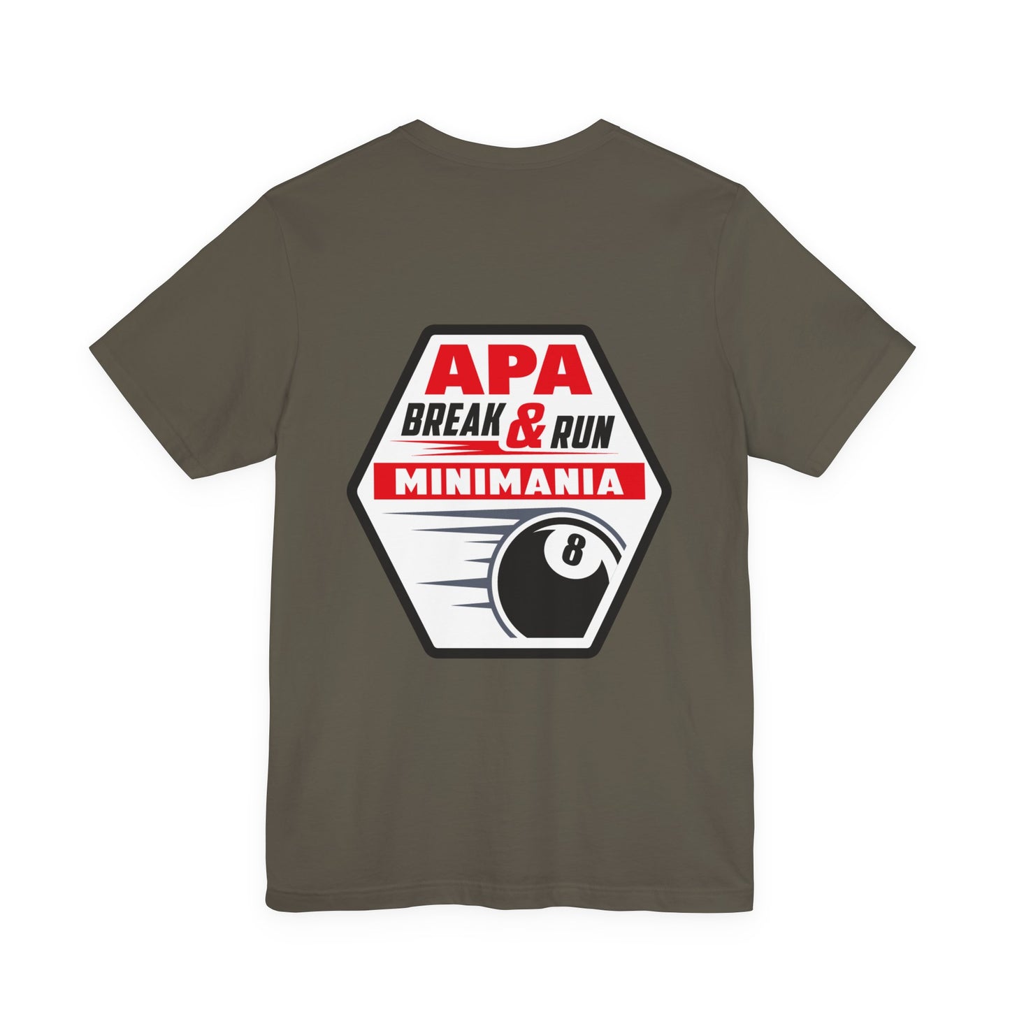Break & Run Minimania 8-Ball Billiards T-shirt