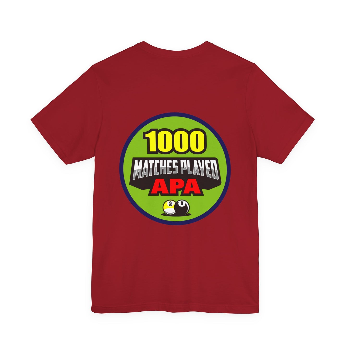 1000 Matches Played APA Billiards Pool Player Achievement Design