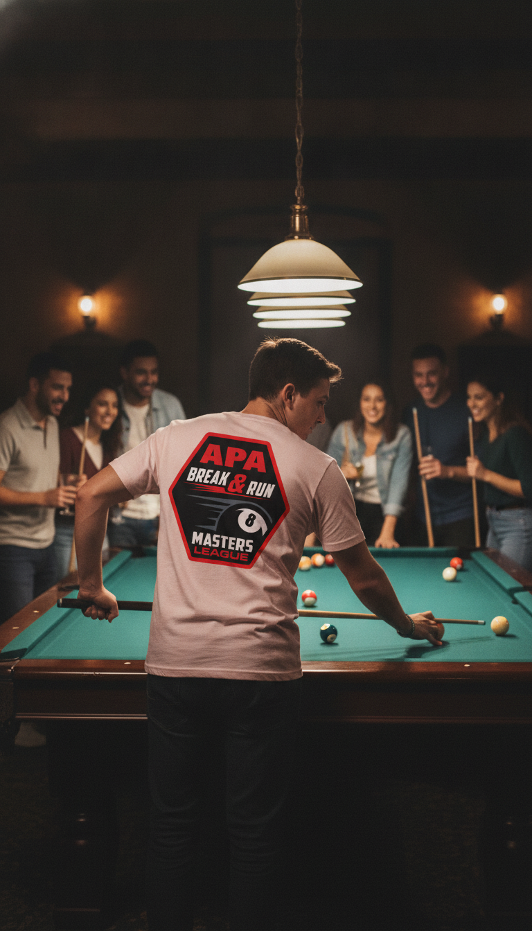 APA Break & Run Masters League 8-Ball Graphic T-Shirt