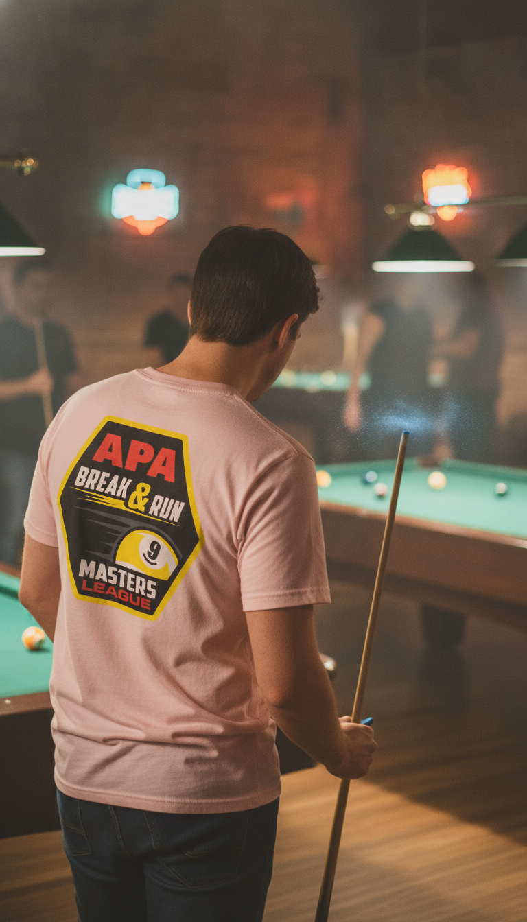 APA Break & Run Masters League 9-Ball Billiards Graphic T-Shirt