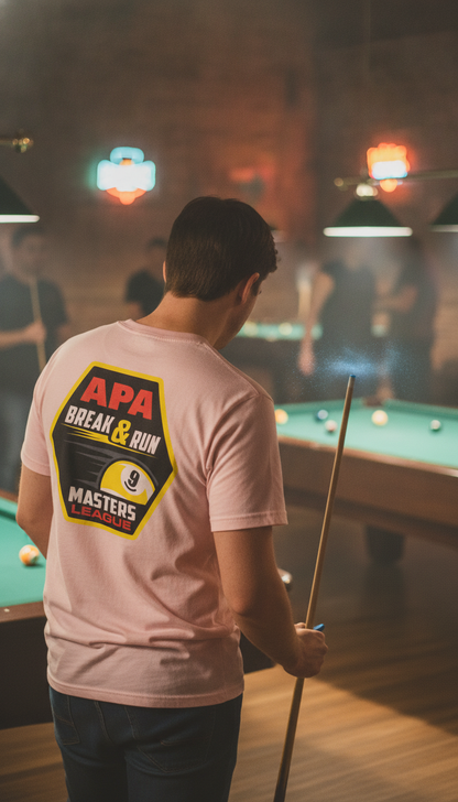 APA Break & Run Masters League 9-Ball Billiards Graphic T-Shirt
