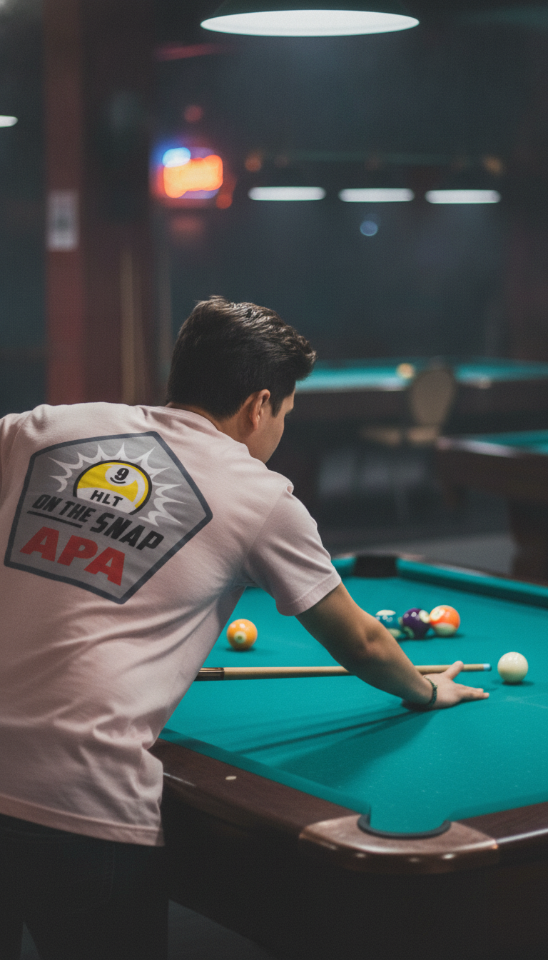 On The Snap APA 9-Ball Pool Player Graphic Tee
