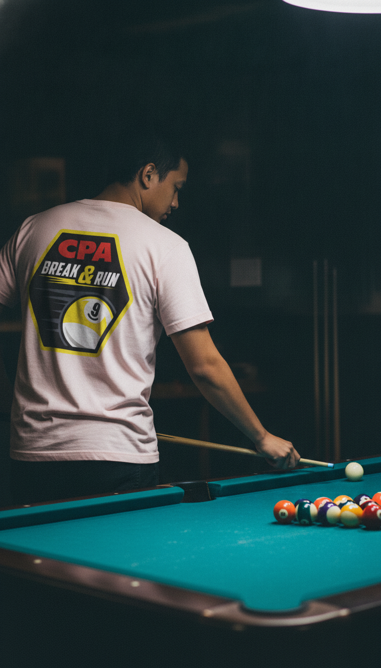 CPA Break & Run Billiards 9-Ball Graphic T-Shirt