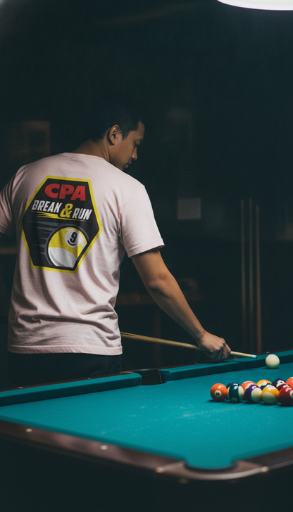 CPA Break & Run Billiards 9-Ball Graphic T-Shirt