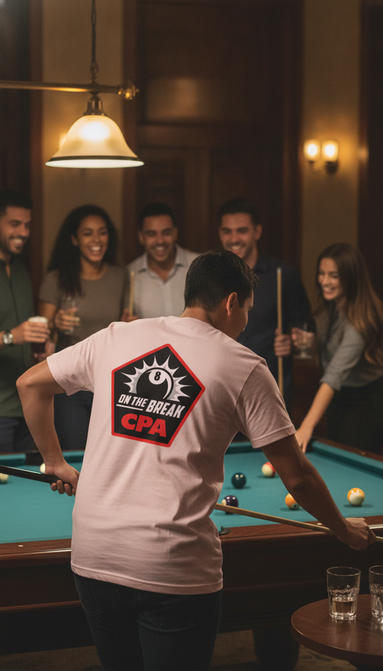 On The Break CPA 8 Ball Billiards Graphic T-Shirt