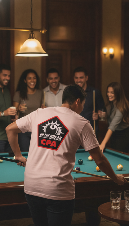 On The Break CPA 8 Ball Billiards Graphic T-Shirt