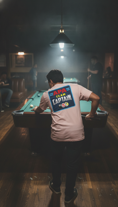 APA Team Captain Billiards Pool Player Graphic T-Shirt